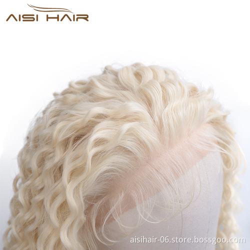 Aisi Hair 13x6 Long Wavy Blonde Wig Afro Kinky Curly Lace Frontal Wig Deep Wave Cosplay Front Lace Hair Wigs For Black Women
